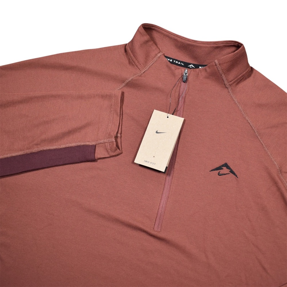 Nike Trail Running Top Mens XX-Large Red Maroon Dri-FIT 1/2-Zip‎ Running Base